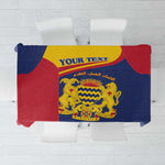 Afro Tchad Personalised Tablecloth Coat Of Arms - African Pattern