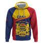 Afro Tchad Personalised Zip Hoodie Coat Of Arms - African Pattern