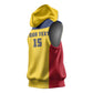 Custom Chad Football Sleeveless Hoodie Go Champions - African Pride