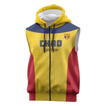 Custom Chad Football Sleeveless Zip Hoodie Go Champions - African Pride