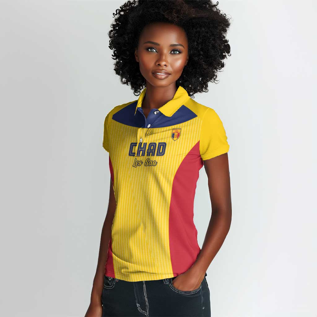 Custom Chad Football Women Polo Shirt Go Champions