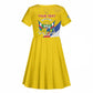 Personalised CAR Kid Short Sleeve Dress Happy 65th Independence Day