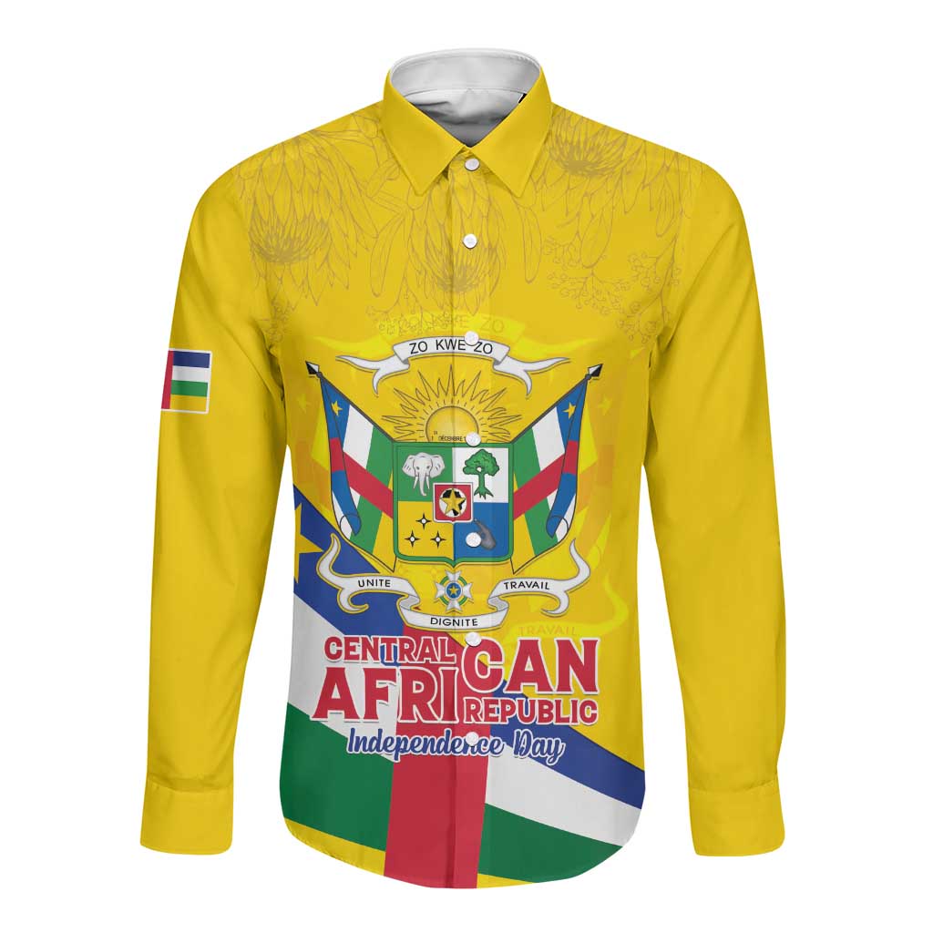 Personalised CAR Long Sleeve Button Shirt Happy 65th Independence Day