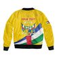 Personalised CAR Sleeve Zip Bomber Jacket Happy 65th Independence Day