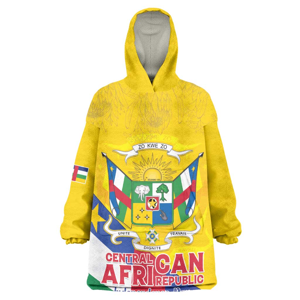 Personalised CAR Wearable Blanket Hoodie Happy 65th Independence Day