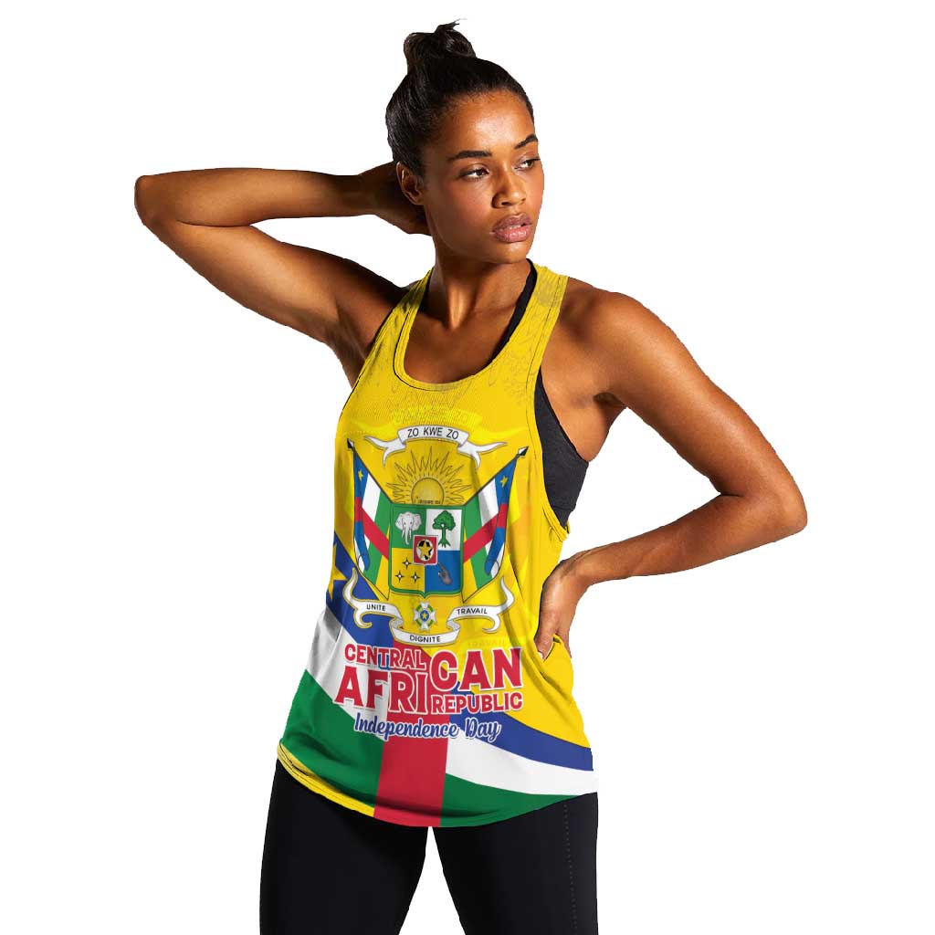 Personalised CAR Women Racerback Tank Happy 65th Independence Day