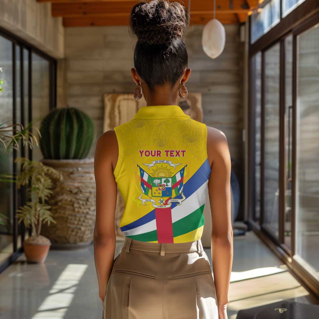 Personalised CAR Women Sleeveless Polo Shirt Happy 65th Independence Day