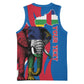 Personalised Central African Republic Elephant Basketball Jersey Coat Of Arms With Map LT15