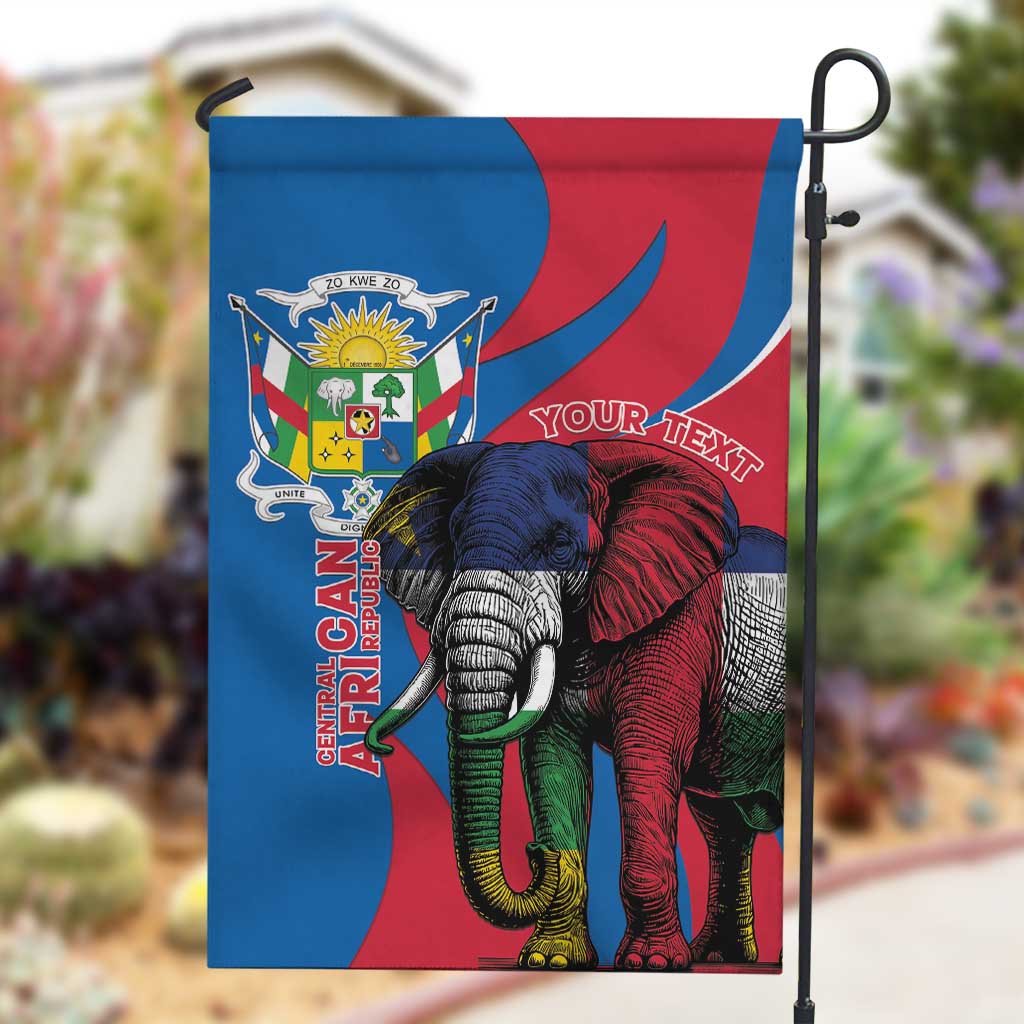 Personalised Central African Republic Elephant Garden Flag Coat Of Arms With Map