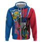 Personalised Central African Republic Elephant Hoodie Coat Of Arms With Map