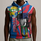 Personalised Central African Republic Elephant Sleeveless Hoodie Coat Of Arms With Map - African Pride