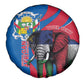 Personalised Central African Republic Elephant Spare Tire Cover Coat Of Arms With Map