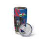 Personalised Central African Republic Elephant Tumbler Cup Coat Of Arms With Map