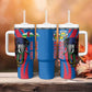 Personalised Central African Republic Elephant Tumbler With Handle Coat Of Arms With Map