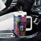 Personalised Central African Republic Elephant Tumbler With Handle Coat Of Arms With Map