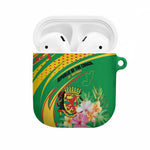 Congo Republic Day AirPods Case Coat Of Arms With Tropical Flower