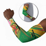 Personalized Congo Republic Day Arm Sleeves Coat Of Arms With Tropical Flower