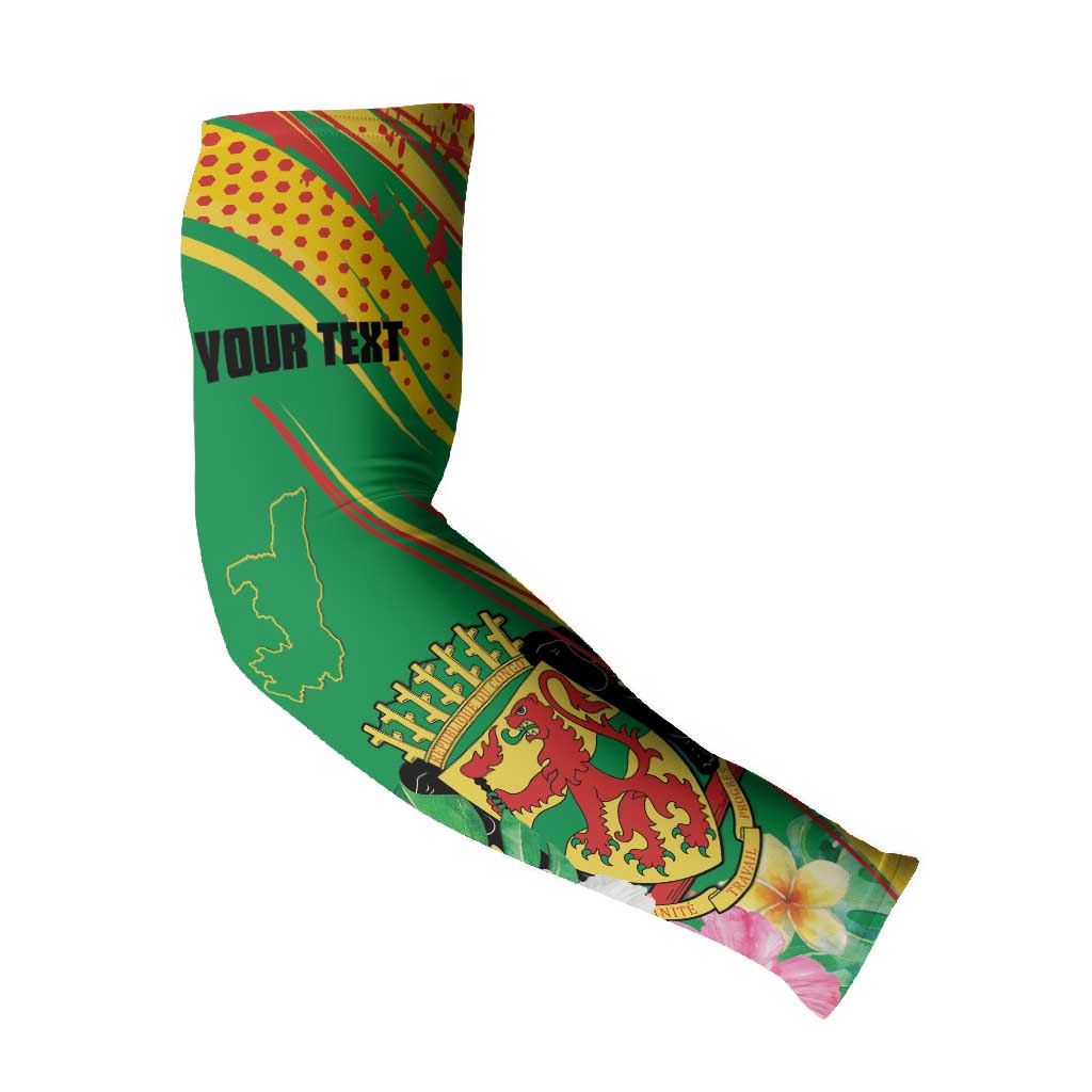 Personalized Congo Republic Day Arm Sleeves Coat Of Arms With Tropical Flower