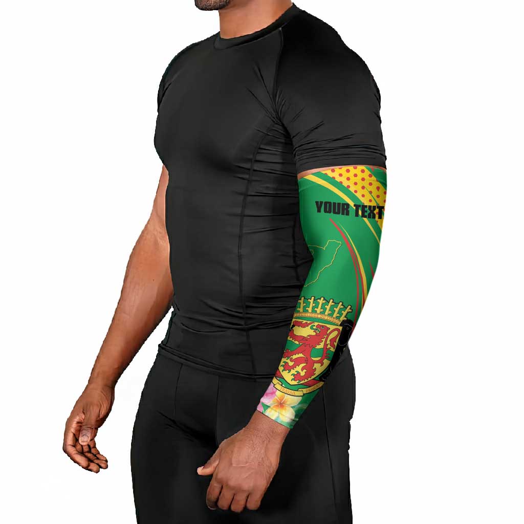 Personalized Congo Republic Day Arm Sleeves Coat Of Arms With Tropical Flower