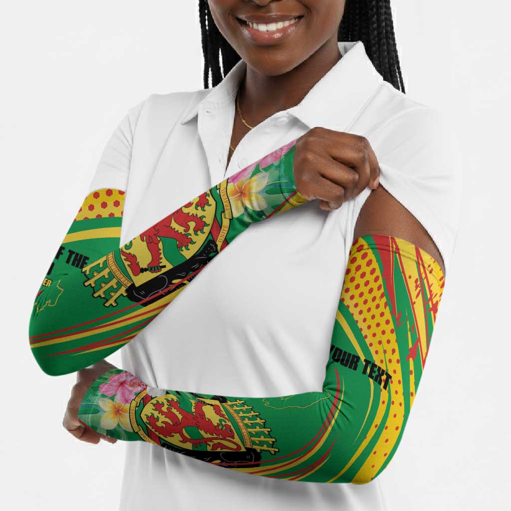 Personalized Congo Republic Day Arm Sleeves Coat Of Arms With Tropical Flower