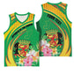 Personalized République du Congo Basketball Jersey Happy Republic Day - Grunge Style LT15