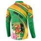 Personalized Congo Republic Day Button Sweatshirt Coat Of Arms With Tropical Flower