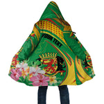 Personalized Congo Republic Day Cloak Coat Of Arms With Tropical Flower