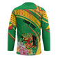Personalized Congo Republic Day Hockey Jersey Coat Of Arms With Tropical Flower