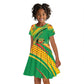 Personalized République du Congo Kid Short Sleeve Dress Happy Republic Day - Grunge Style - African Pride