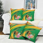 Congo Republic Day Pillow Cover Coat Of Arms With Tropical Flower
