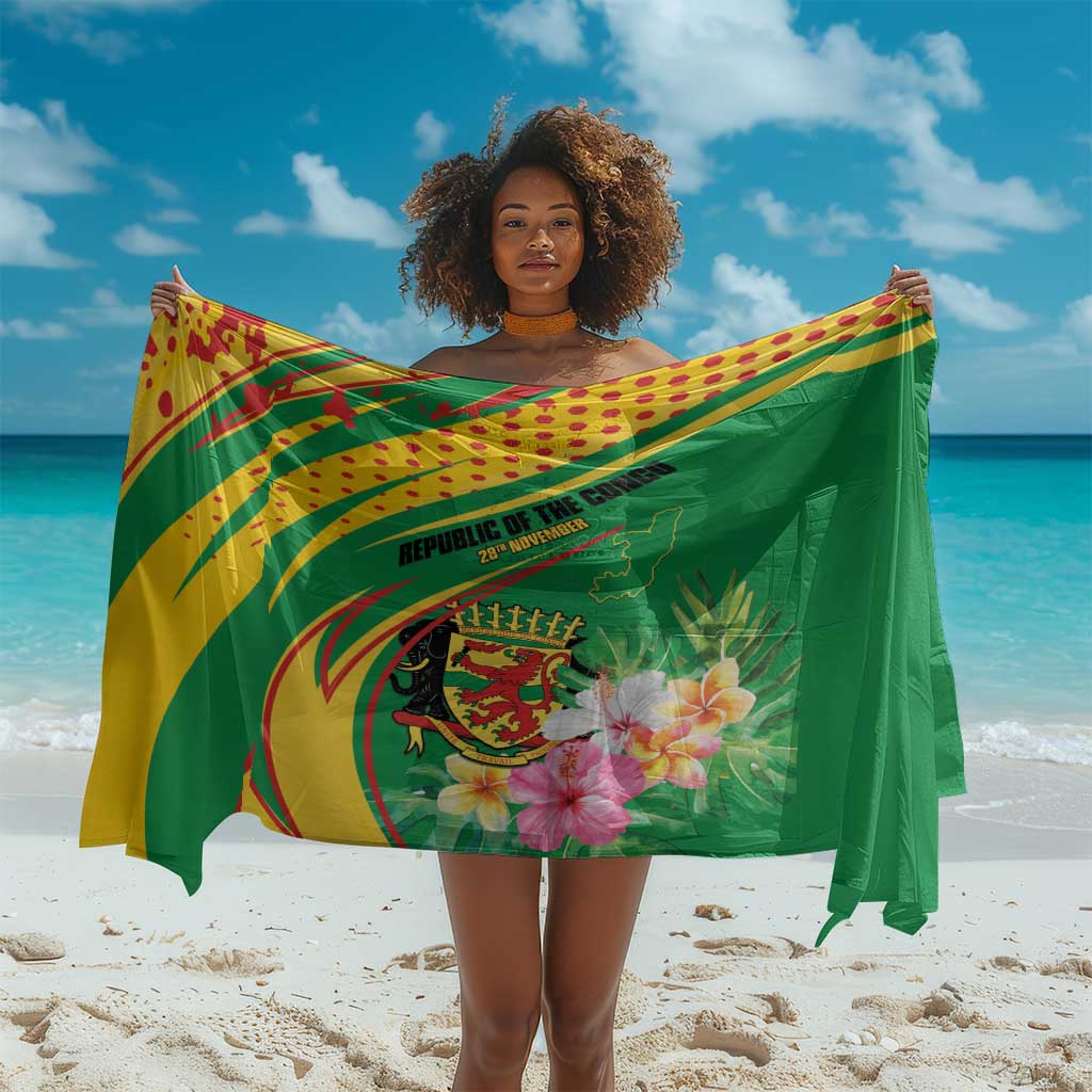 République du Congo Sarong Happy Republic Day - Grunge Style - African Pride