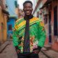 Personalized République du Congo Sleeve Zip Bomber Jacket Happy Republic Day - Grunge Style - African Pride
