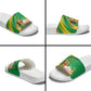 Congo Republic Day Slide Sandals Coat Of Arms With Tropical Flower
