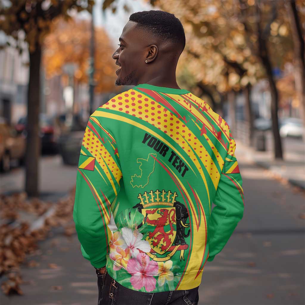 Personalized République du Congo Sweatshirt Happy Republic Day - Grunge Style - African Pride