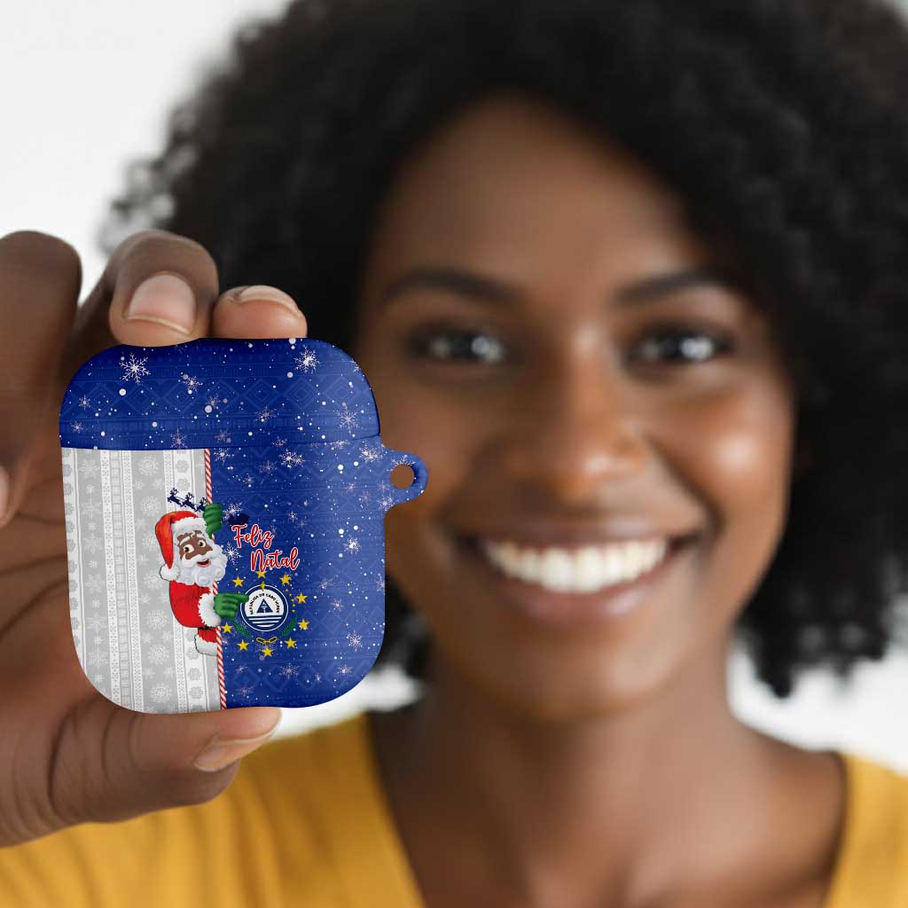 Cape Verde Christmas AirPods Case Black Santa Felix Natal