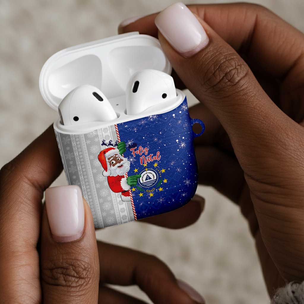 Cape Verde Christmas AirPods Case Black Santa Felix Natal