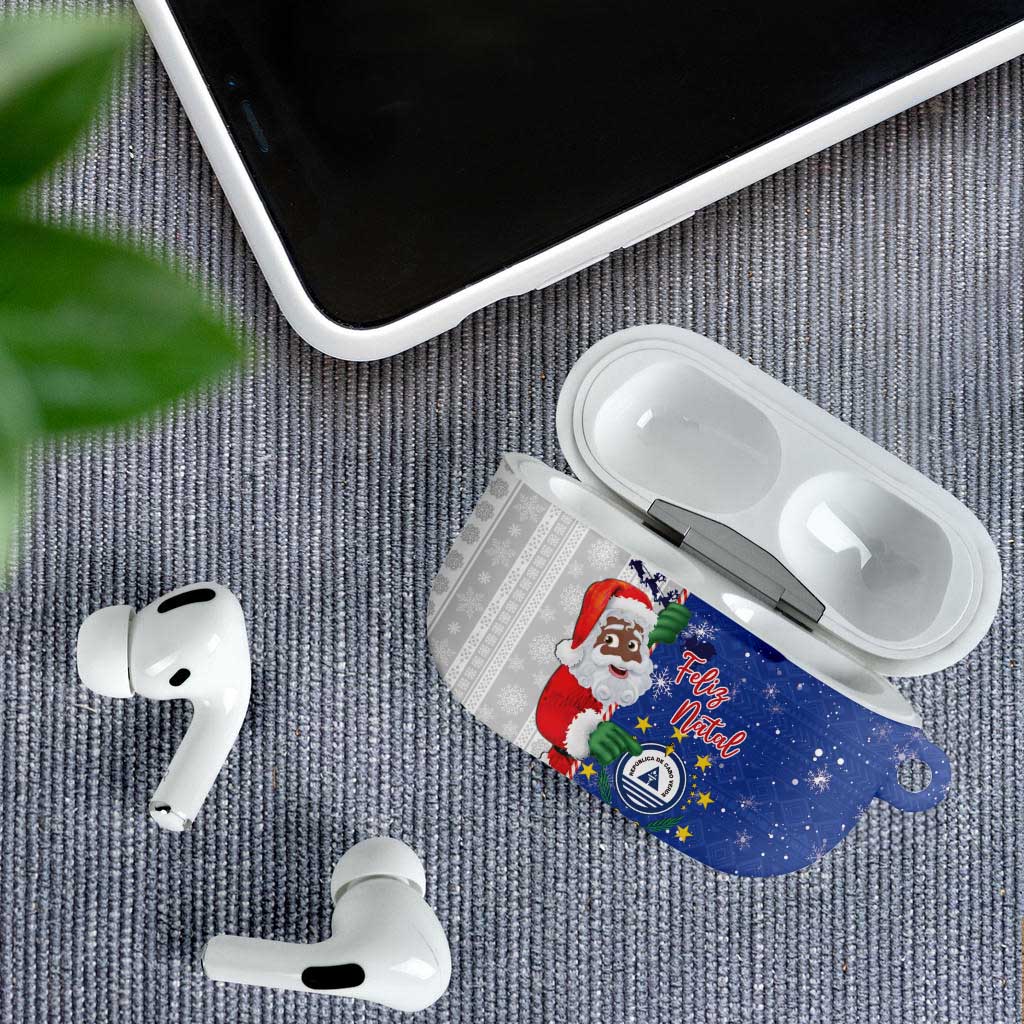 Cape Verde Christmas AirPods Case Black Santa Felix Natal