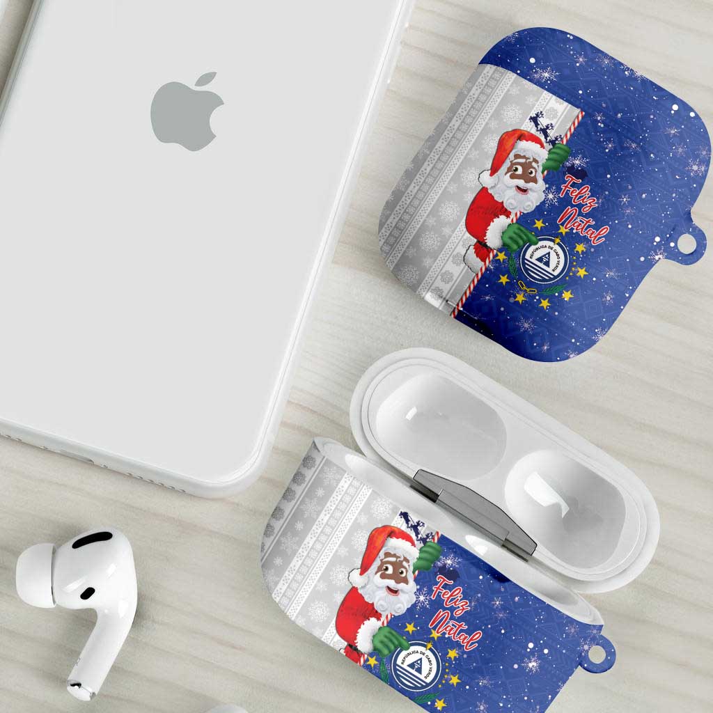 Cape Verde Christmas AirPods Case Black Santa Felix Natal