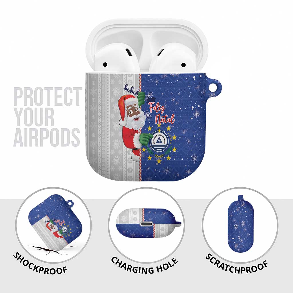 Cape Verde Christmas AirPods Case Black Santa Felix Natal