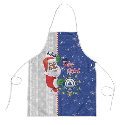 Cape Verde Christmas Apron Black Santa Felix Natal