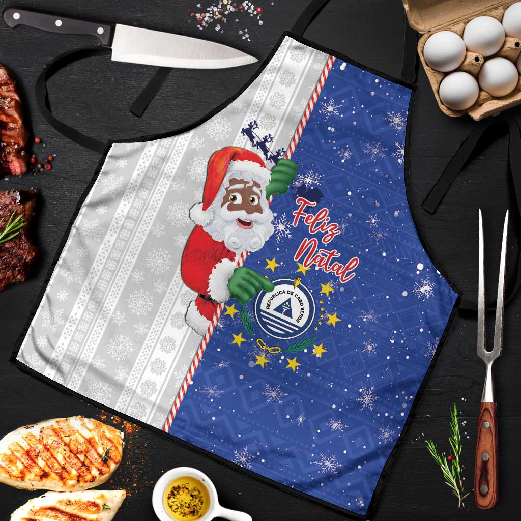 Cape Verde Christmas Apron Black Santa Felix Natal