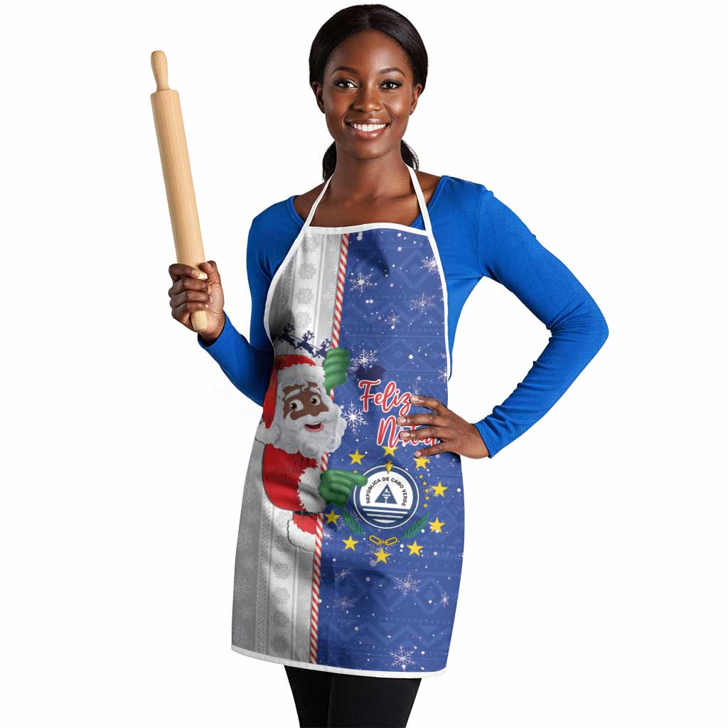 Cape Verde Christmas Apron Black Santa Felix Natal