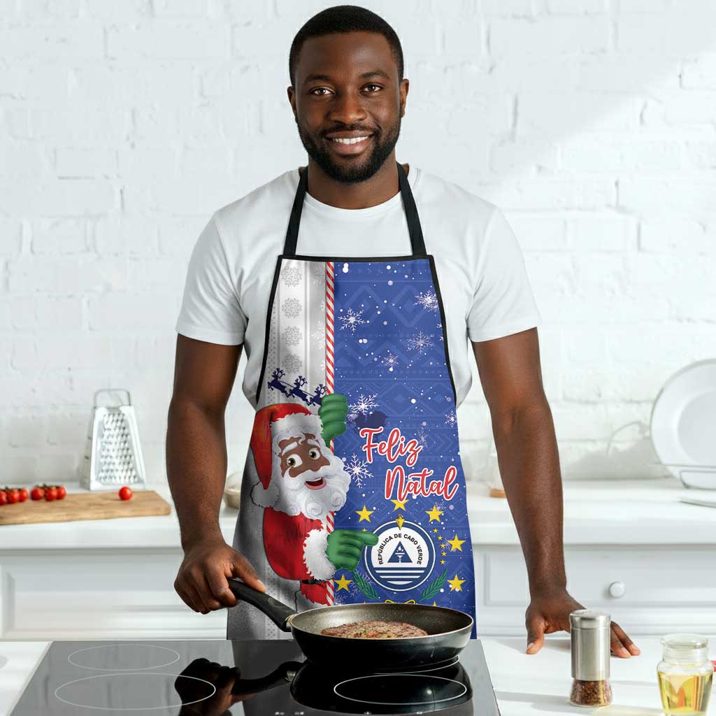 Cape Verde Christmas Apron Black Santa Felix Natal
