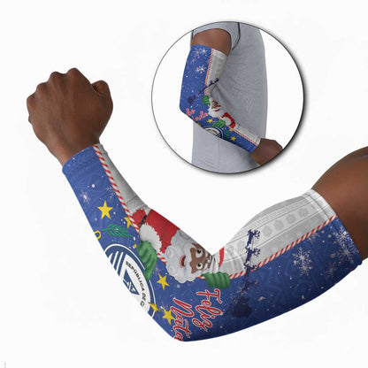 Cape Verde Christmas Arm Sleeves Black Santa Felix Natal