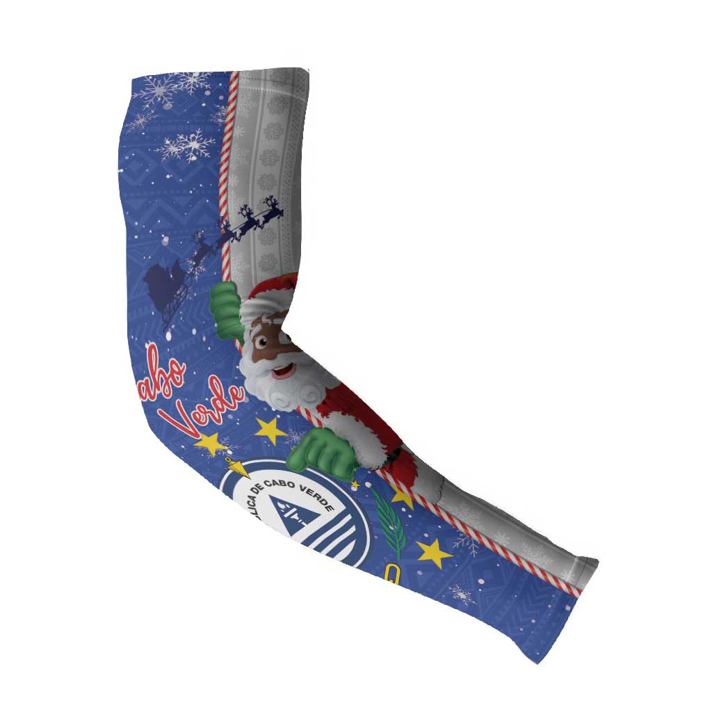 Cape Verde Christmas Arm Sleeves Black Santa Felix Natal