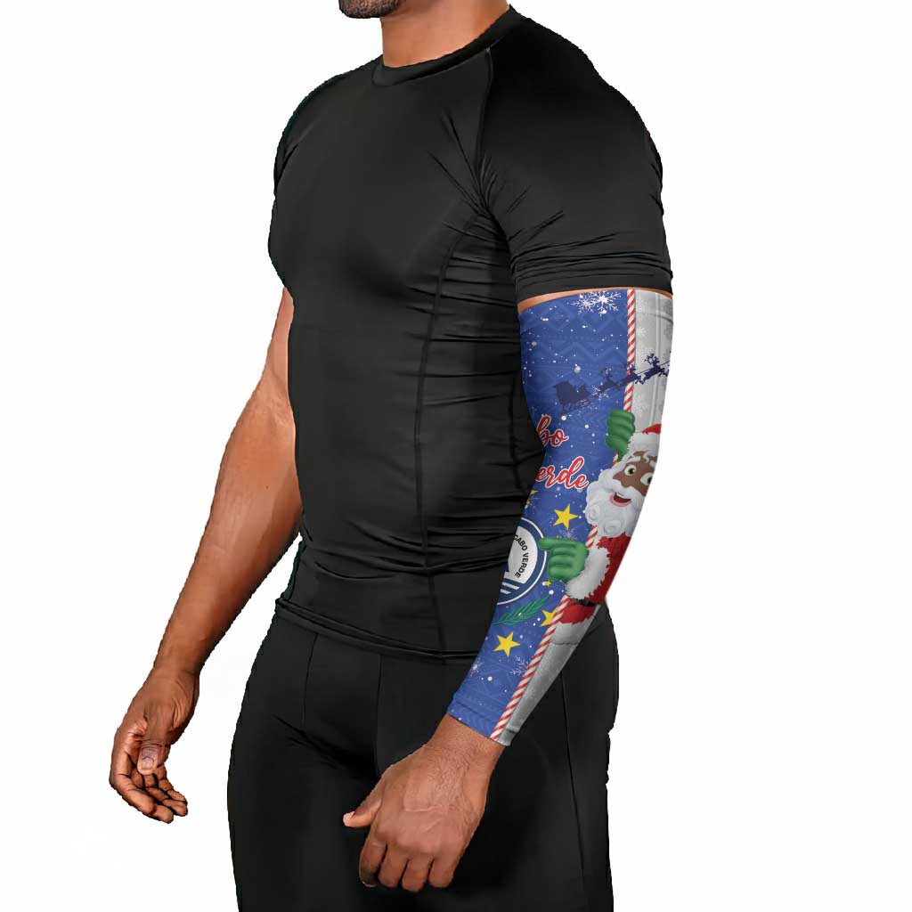 Cape Verde Christmas Arm Sleeves Black Santa Felix Natal
