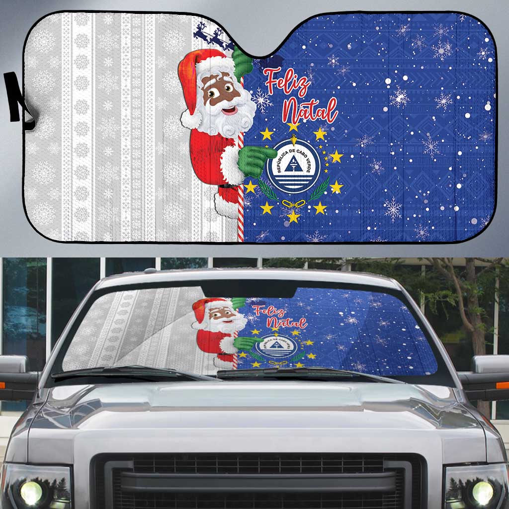 Cape Verde Christmas Auto Sun Shade Black Santa Felix Natal