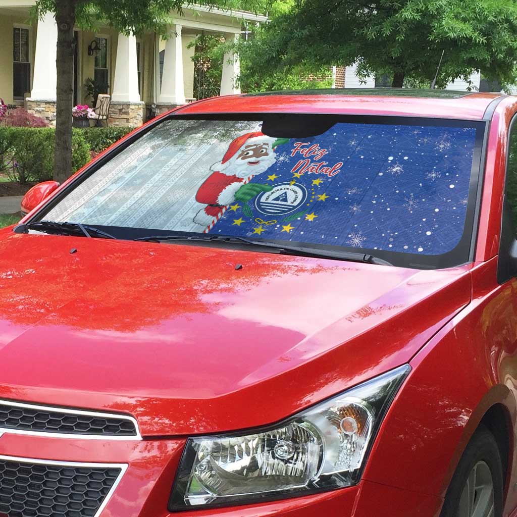 Cape Verde Christmas Auto Sun Shade Black Santa Felix Natal