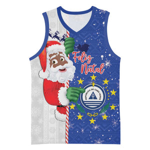 Afro Christmas in Cape Verde Basketball Jersey Black Santa Felix Natal LT15