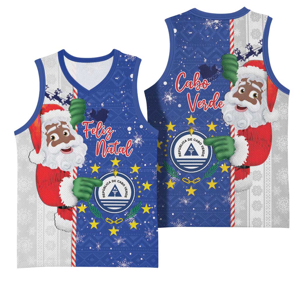 Afro Christmas in Cape Verde Basketball Jersey Black Santa Felix Natal LT15